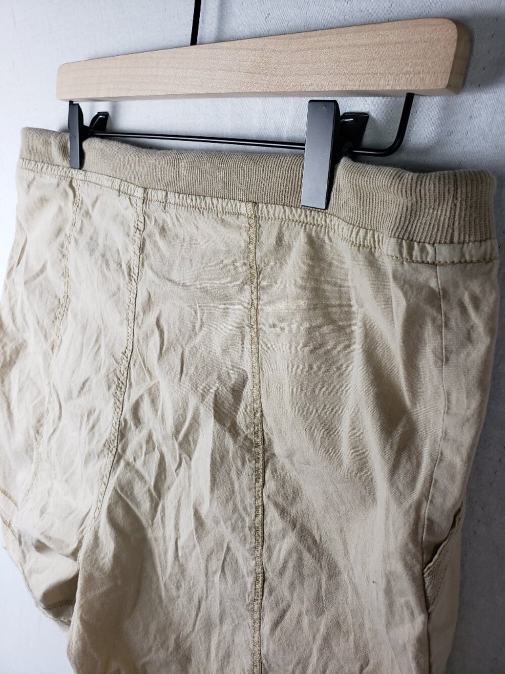 XCVI Shorts Cotton Stretch Cargo Utility Beige size M Resortwear Boho Hippie - Picture 9 of 9